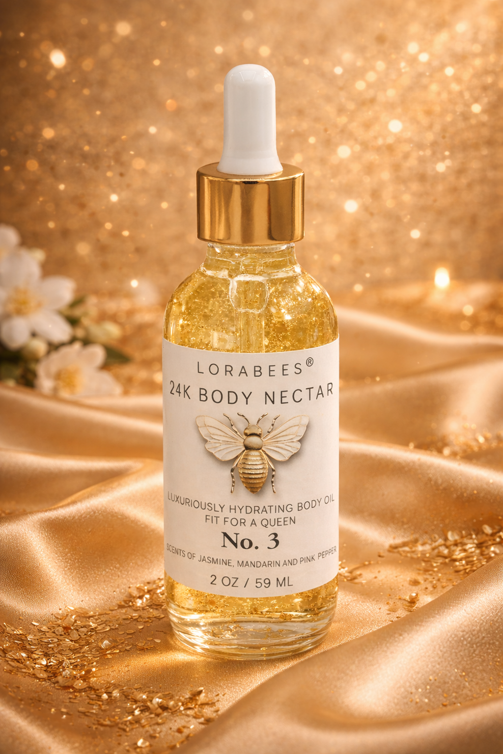 24K BODY NECTAR: No.3 Jasmine + Mandarin + Pink Pepper