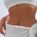 Minimalist Star Double Waist Belly Chain in Stainless Steel