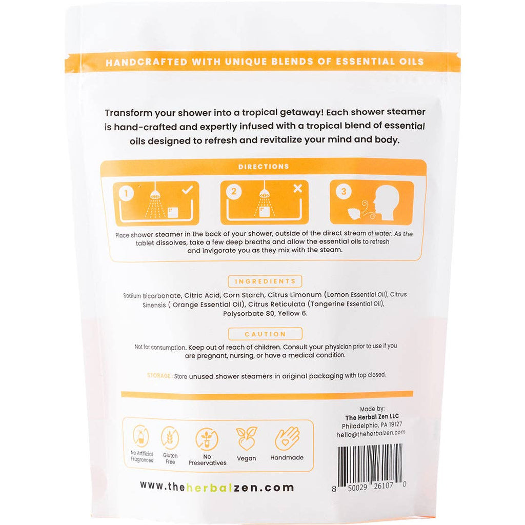 Tropical Refresh Shower Steamers – Uplifting Citrus Blend
