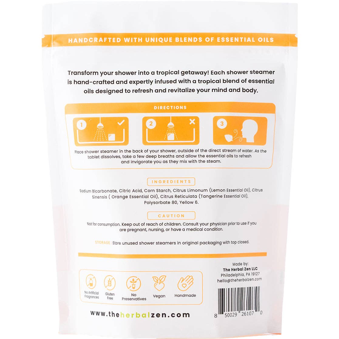 Tropical Refresh Shower Steamers – Uplifting Citrus Blend