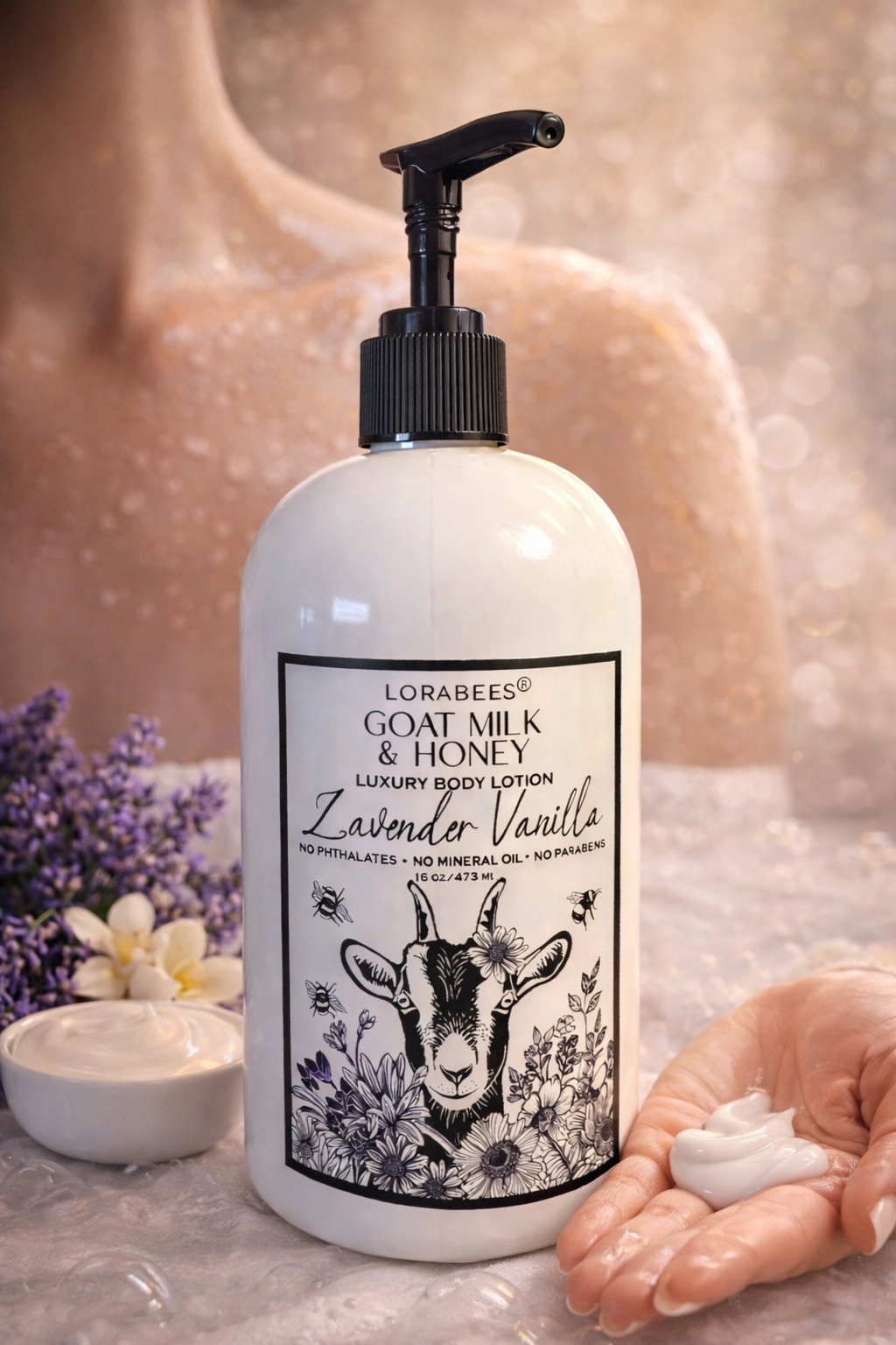 Goat Milk & Honey Luxury Body Lotion 16 oz- Lavender Vanilla