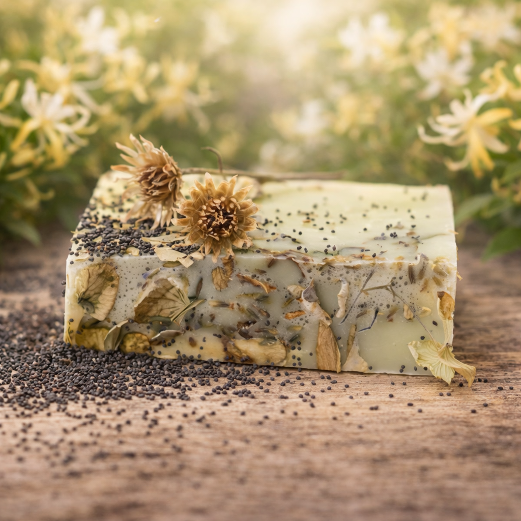 Harvest + Harmony Honeysuckle Poppyseed Goat Milk Soap