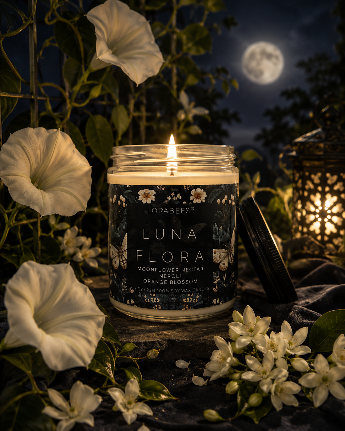 Luna Flora Jardin De Lune Noire 100% Soy Wax Candle