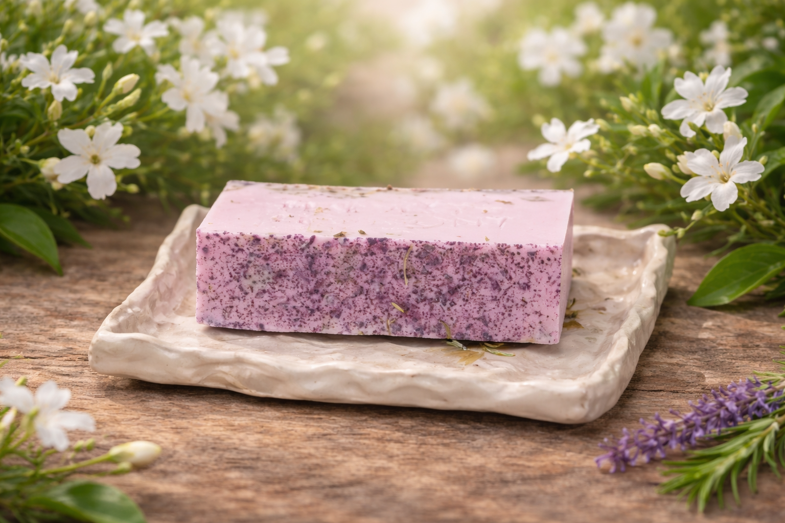 Harvest + Harmony Jasmine Goat Milk Soap With Dish