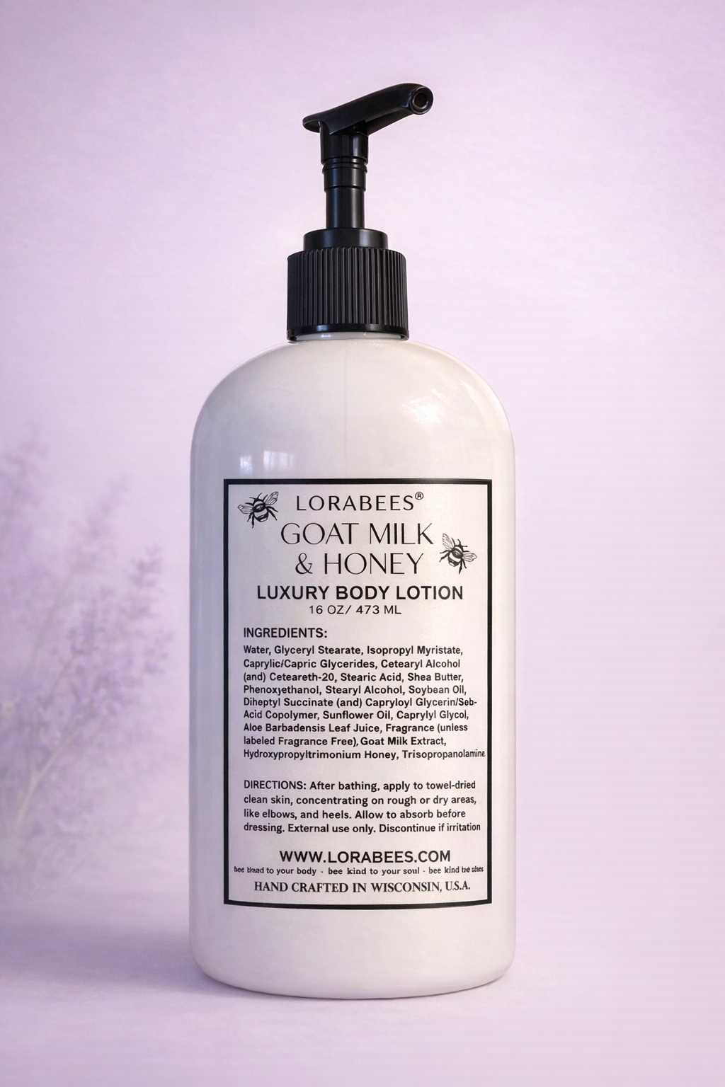 Lavender Vanilla- Goat Milk & Honey Luxury Body Lotion 16 oz