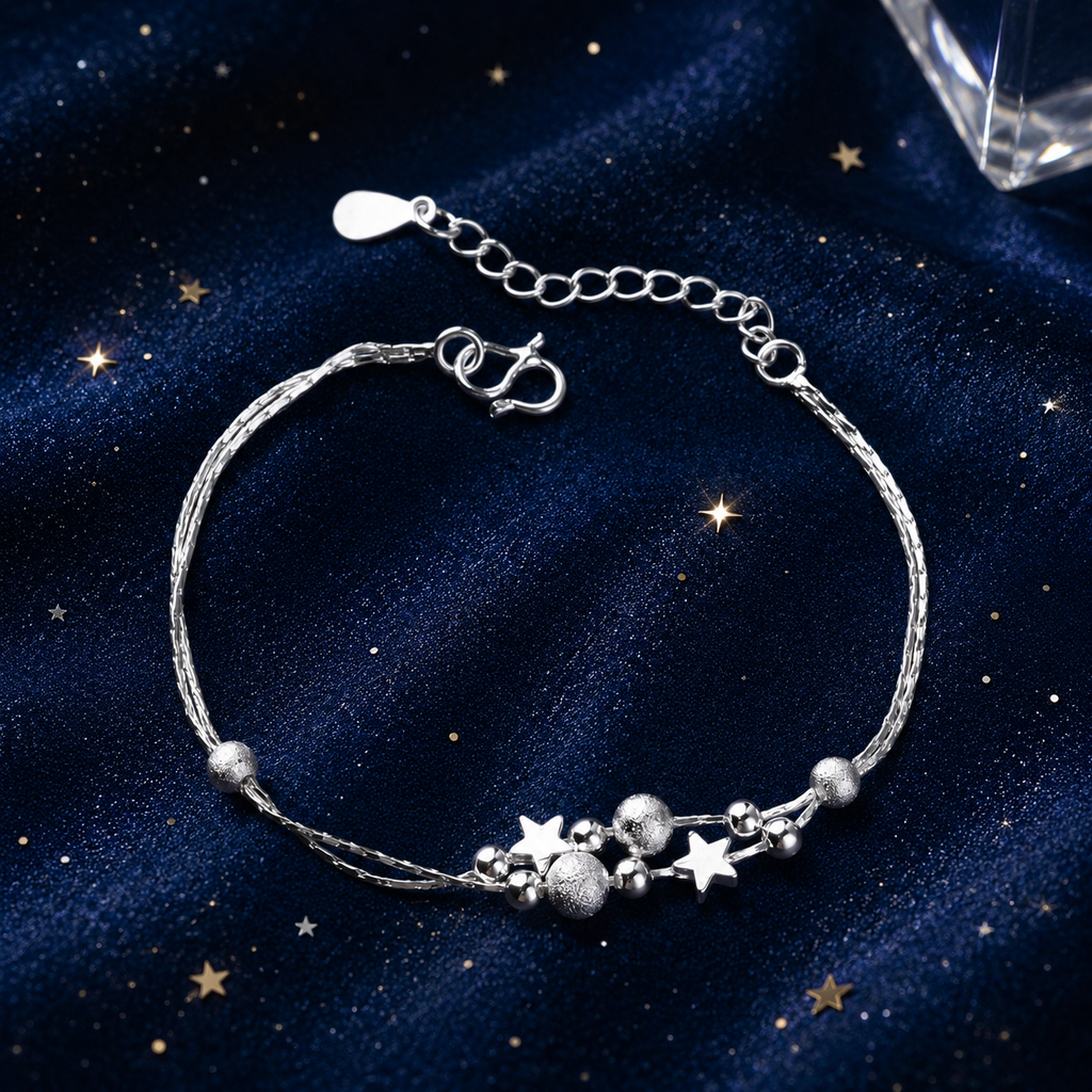 Cute Star Charm Ankle Bracelet Anklet in 925 Sterling Silver