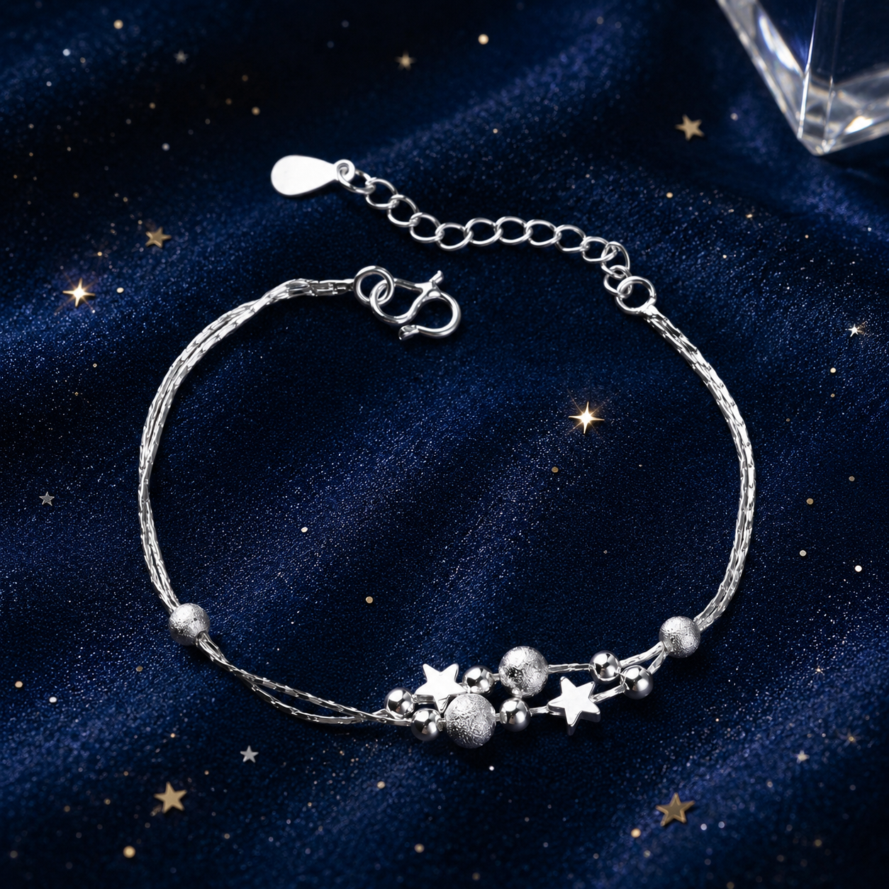 Cute Star Charm Ankle Bracelet Anklet in 925 Sterling Silver